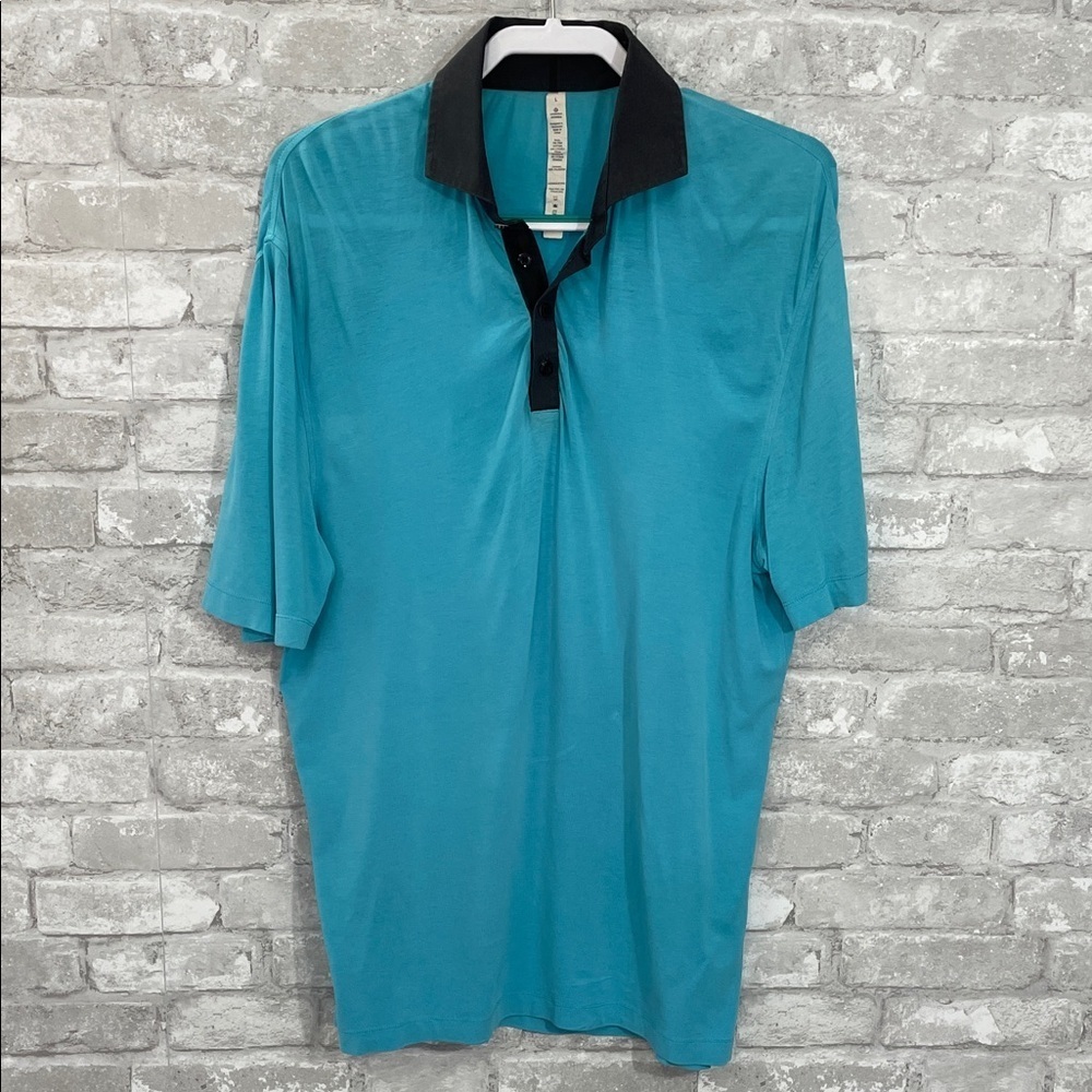 lululemon athletica Turquoise Polo with Black Collar